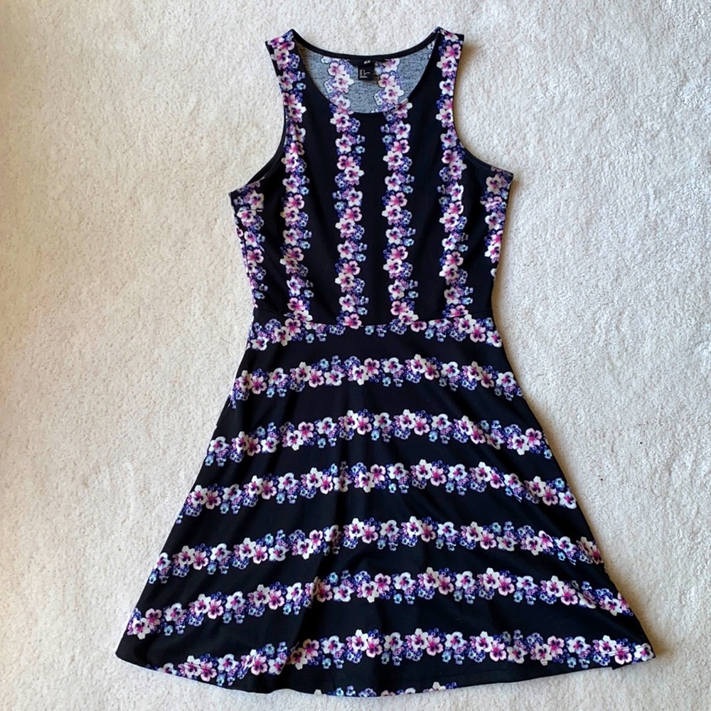 Black floral dress